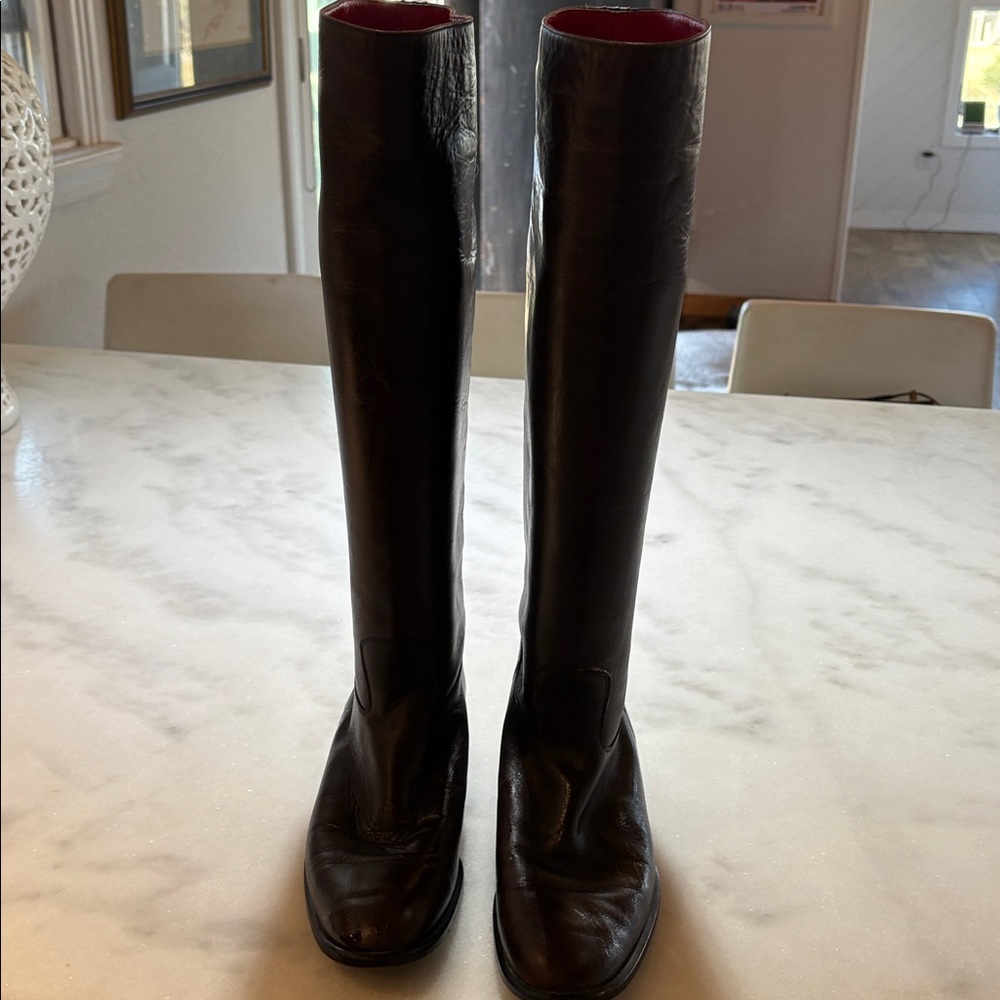 Celine Dark Brown Knee-High Boots - Picture 2 of 3